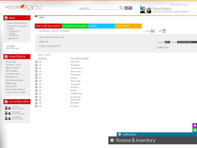 Fusion 2 software concept for AutoStar Solutions